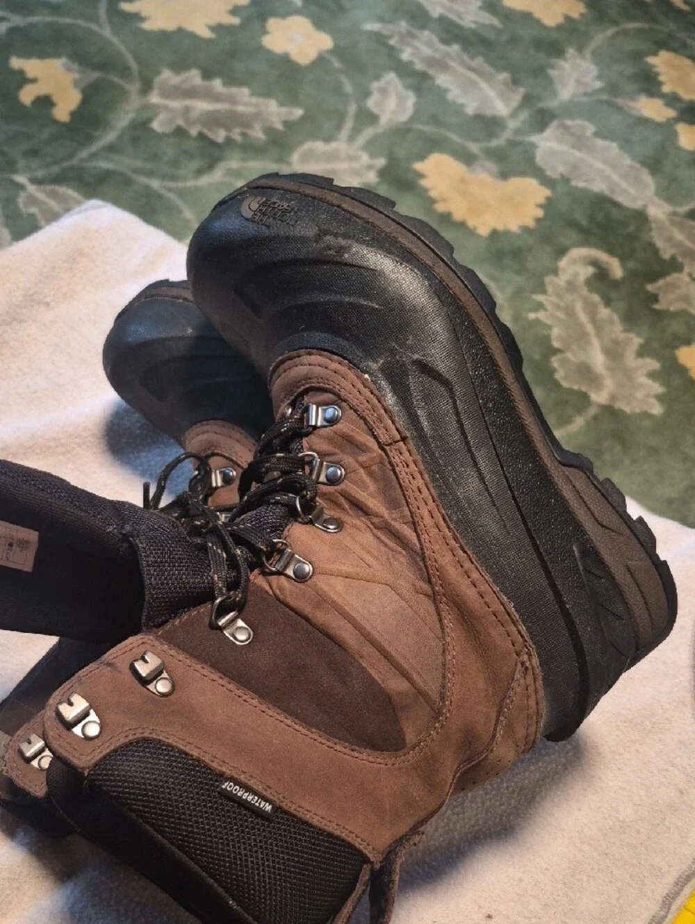 The North Face Brown and Black Men's Insulated Winter Boots